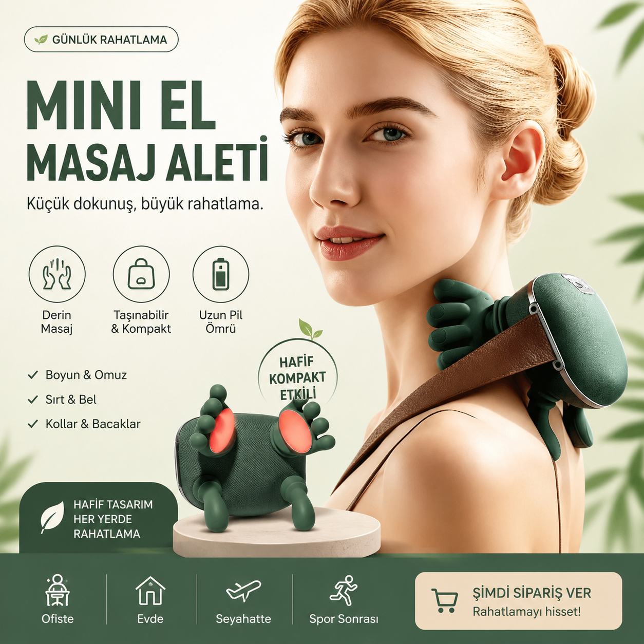 Professional Boyun və Çiyin Masaj Aparatı 6D Simuliyasiya